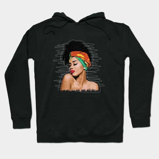 African Woman2 Hoodie by EJgraphics